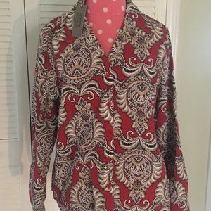 Chico's Paisley Red Blouse NWT